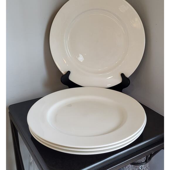 Pier 1 White New Essentials Classic Rimmed Dinner Plates (Set of 4) - Picture 2 of 8